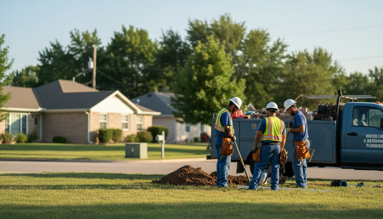 Residential water line and bathroom plumbing service in Glentana, MT